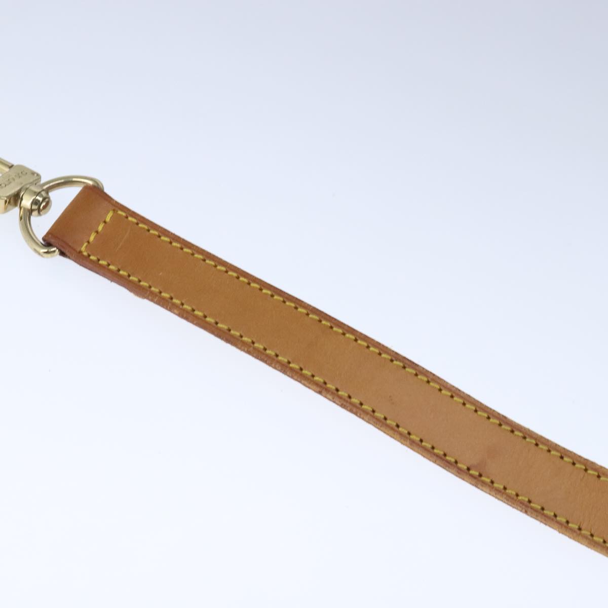 LOUIS VUITTON Adjustable Shoulder Strap Leather 31.5""-39"" Beige Auth ar12980