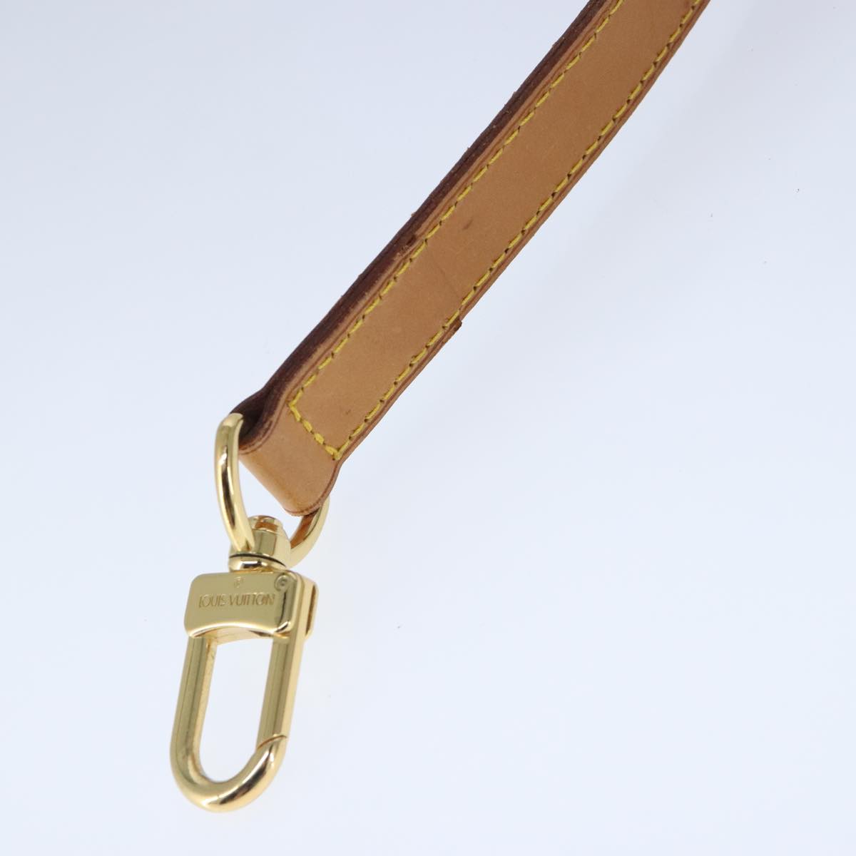 LOUIS VUITTON Adjustable Shoulder Strap Leather 35.8""-43.3"" Beige Auth ar12981