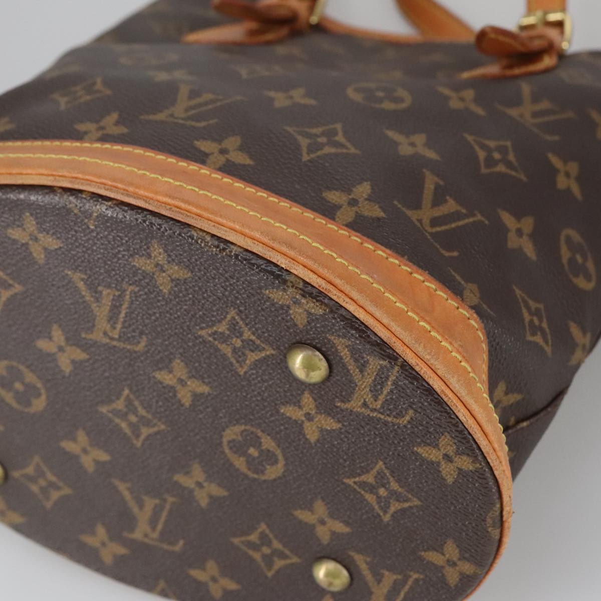 LOUIS VUITTON Monogram Bucket PM Shoulder Bag M42238 LV Auth ar12982