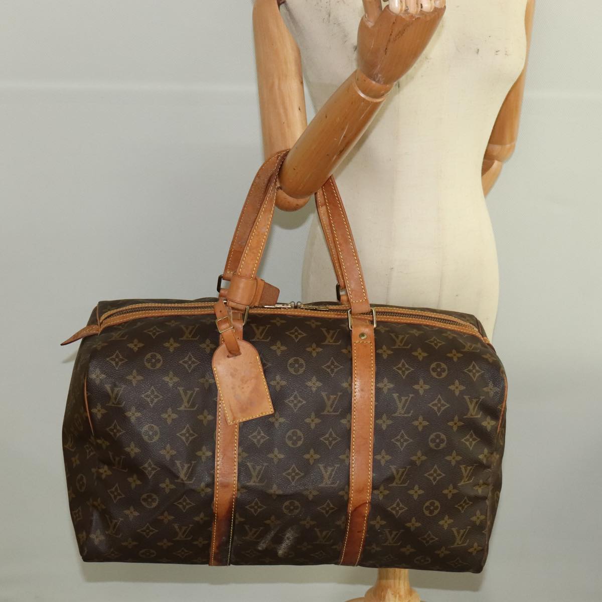 LOUIS VUITTON Monogram Sac Souple 45 Boston Bag M41624 LV Auth ar12990