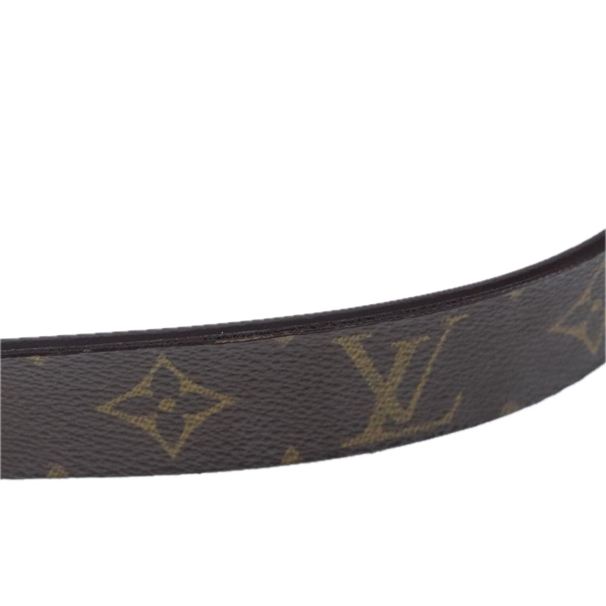 LOUIS VUITTON Monogram Ceinture Care Belt 40.2"" Gold M6800Y LV Auth ar12991