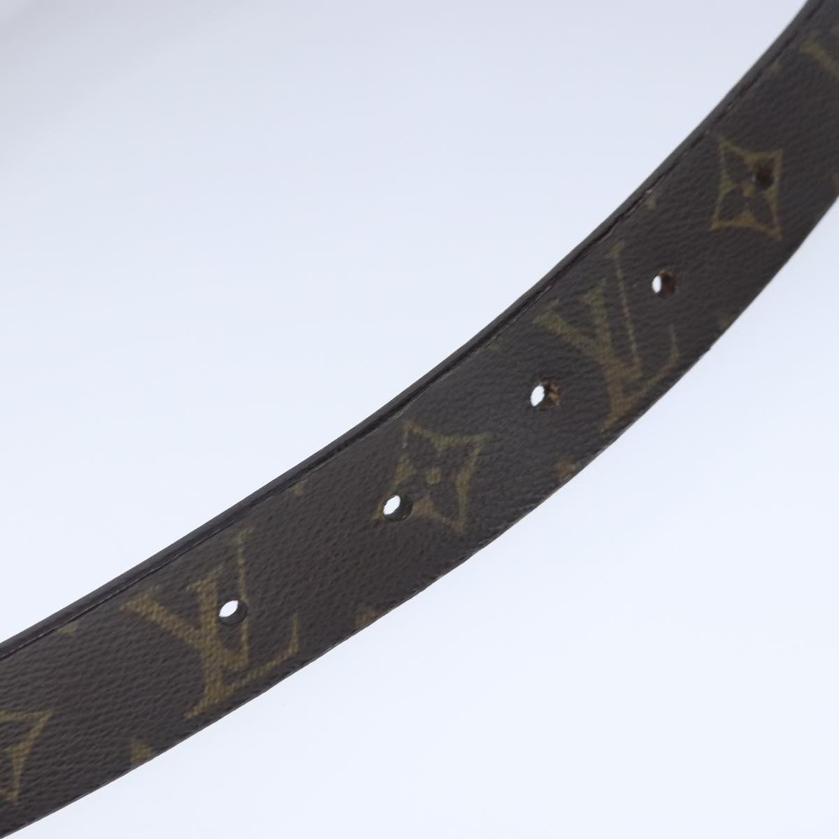 LOUIS VUITTON Monogram Ceinture Care Belt 40.2"" Gold M6800Y LV Auth ar12991