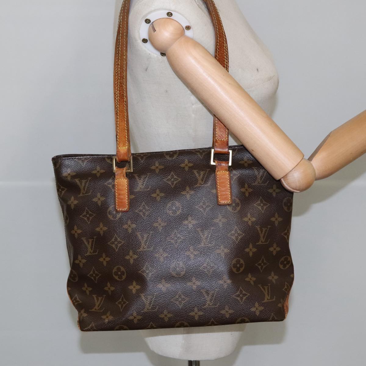 LOUIS VUITTON Monogram Cabas Piano Tote Bag M51148 LV Auth ar12995