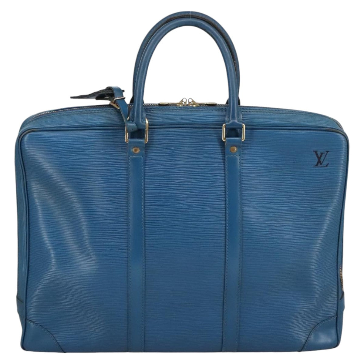 LOUIS VUITTON Epi Porte Documents Voyage Business Bag Blue M54475 Auth ar12997 - 0