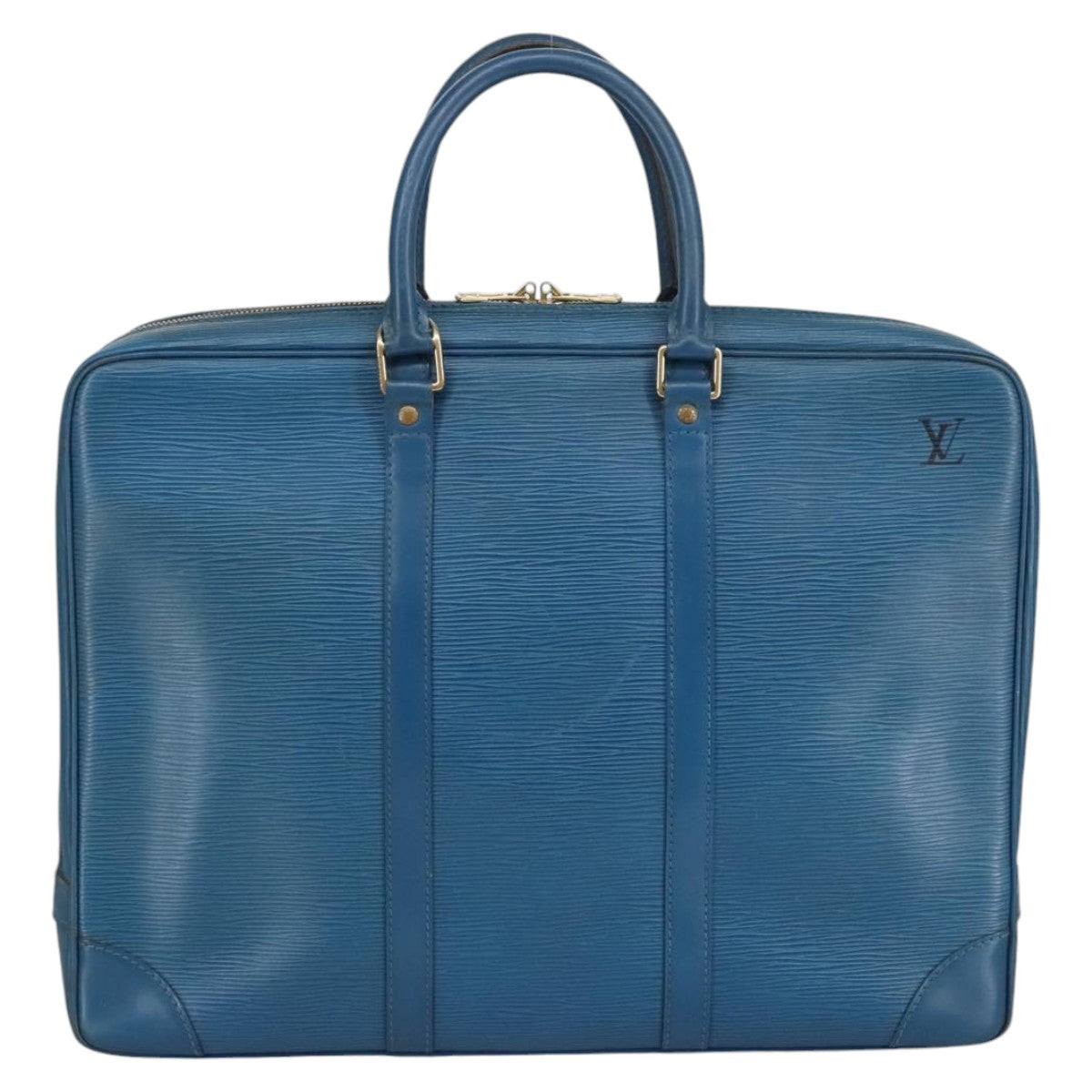 LOUIS VUITTON Epi Porte Documents Voyage Business Bag Blue M54475 Auth ar12997