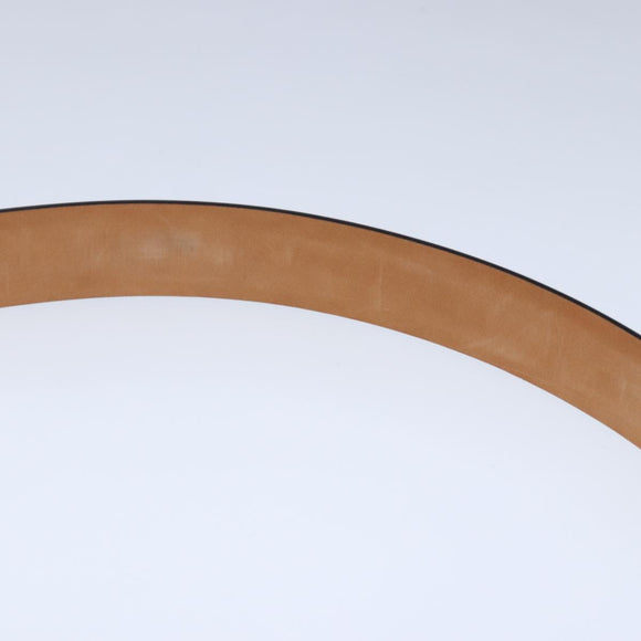 LOUIS VUITTON Ceinture Carre Belt Leather 41.7"""""""" Black Silver LV Auth ar12999