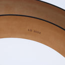 LOUIS VUITTON Ceinture Carre Belt Leather 41.7"""""""" Black Silver LV Auth ar12999-11