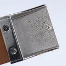 LOUIS VUITTON Ceinture Carre Belt Leather 41.7"""""""" Black Silver LV Auth ar12999-10