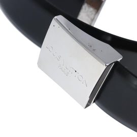 LOUIS VUITTON Ceinture Carre Belt Leather 41.7"""""""" Black Silver LV Auth ar12999 - 0