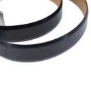 LOUIS VUITTON Ceinture Carre Belt Leather 41.7"""""""" Black Silver LV Auth ar12999-3