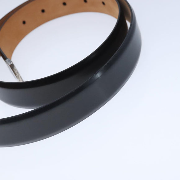LOUIS VUITTON Ceinture Carre Belt Leather 41.7"""""""" Black Silver LV Auth ar12999