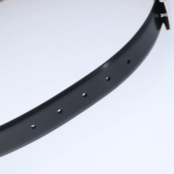 LOUIS VUITTON Ceinture Carre Belt Leather 41.7"""""""" Black Silver LV Auth ar12999