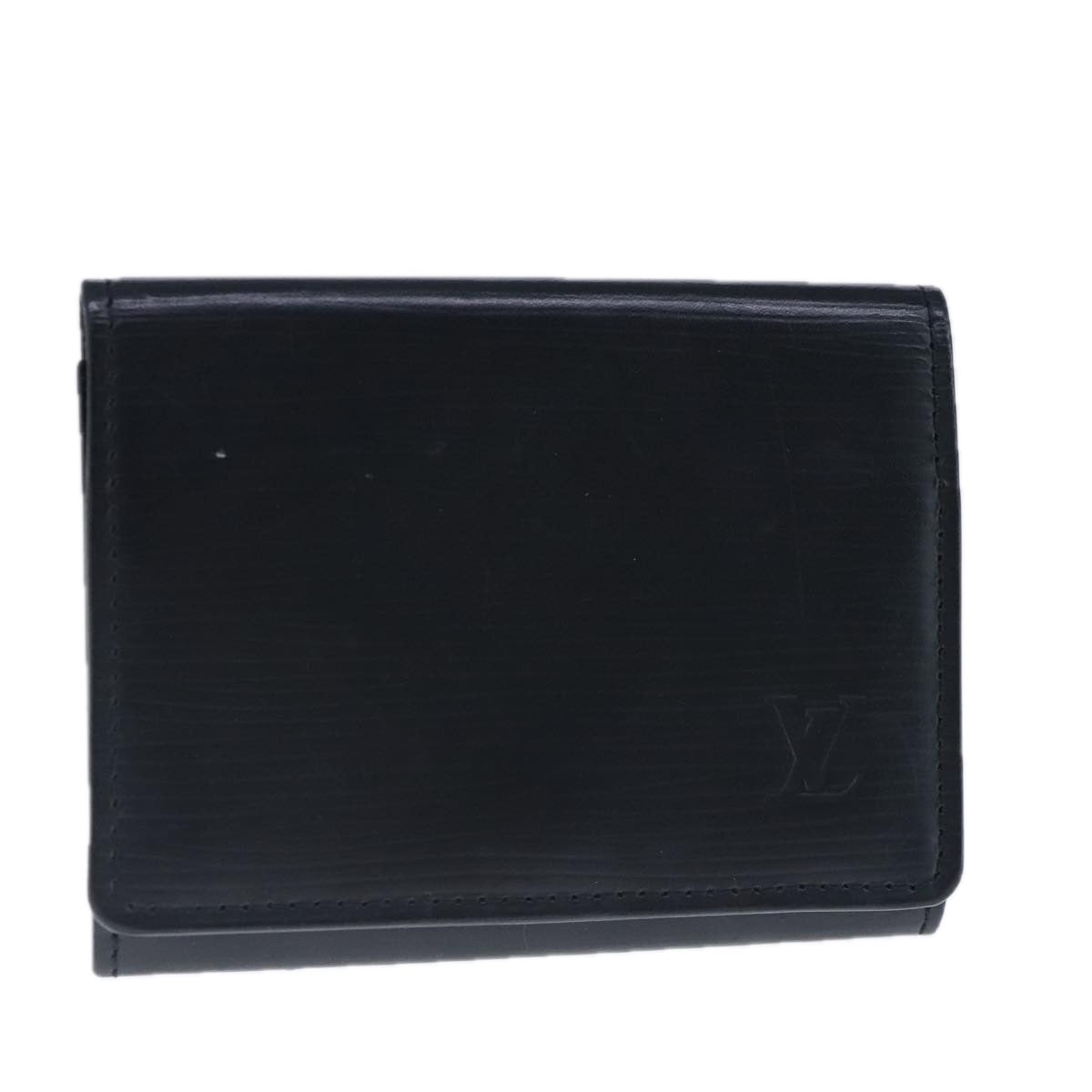 LOUIS VUITTON Epi Envelope Carte de Visite Card Case Black M60652 Auth ar13000