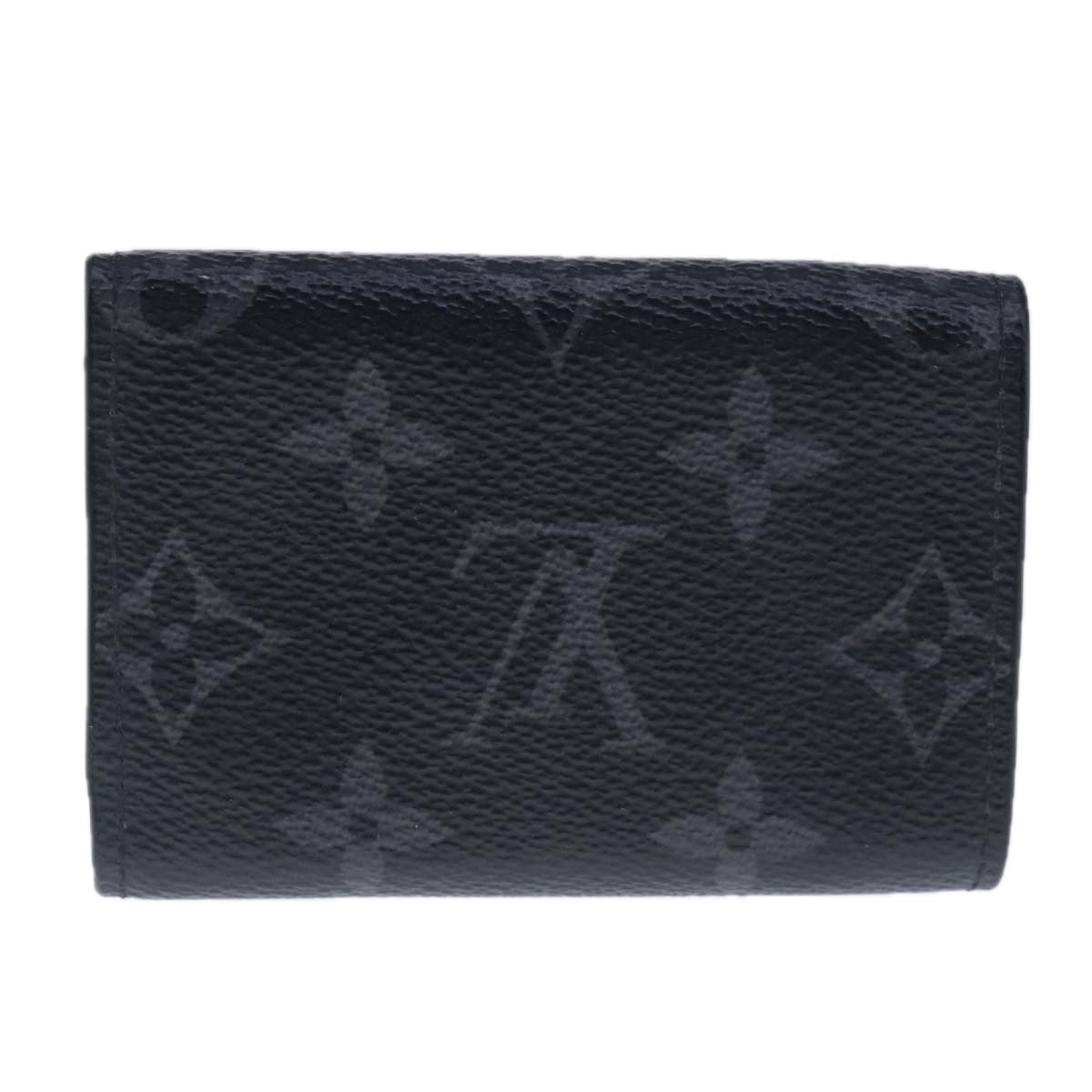 LOUIS VUITTON Monogram Eclipse Discovery Compact Wallet M67630 LV Auth ar13001