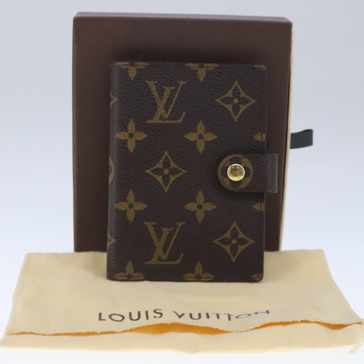 LOUIS VUITTON Monogram Etui Palm PDA Day Planner Cover M63028 LV Auth ar13003