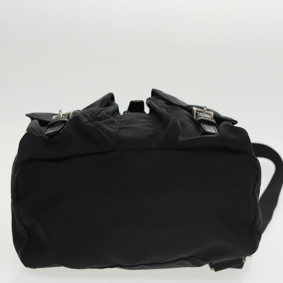 PRADA Backpack Nylon Black Silver Auth ar13015