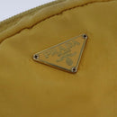 PRADA Pouch Nylon Yellow Auth ar13016-8