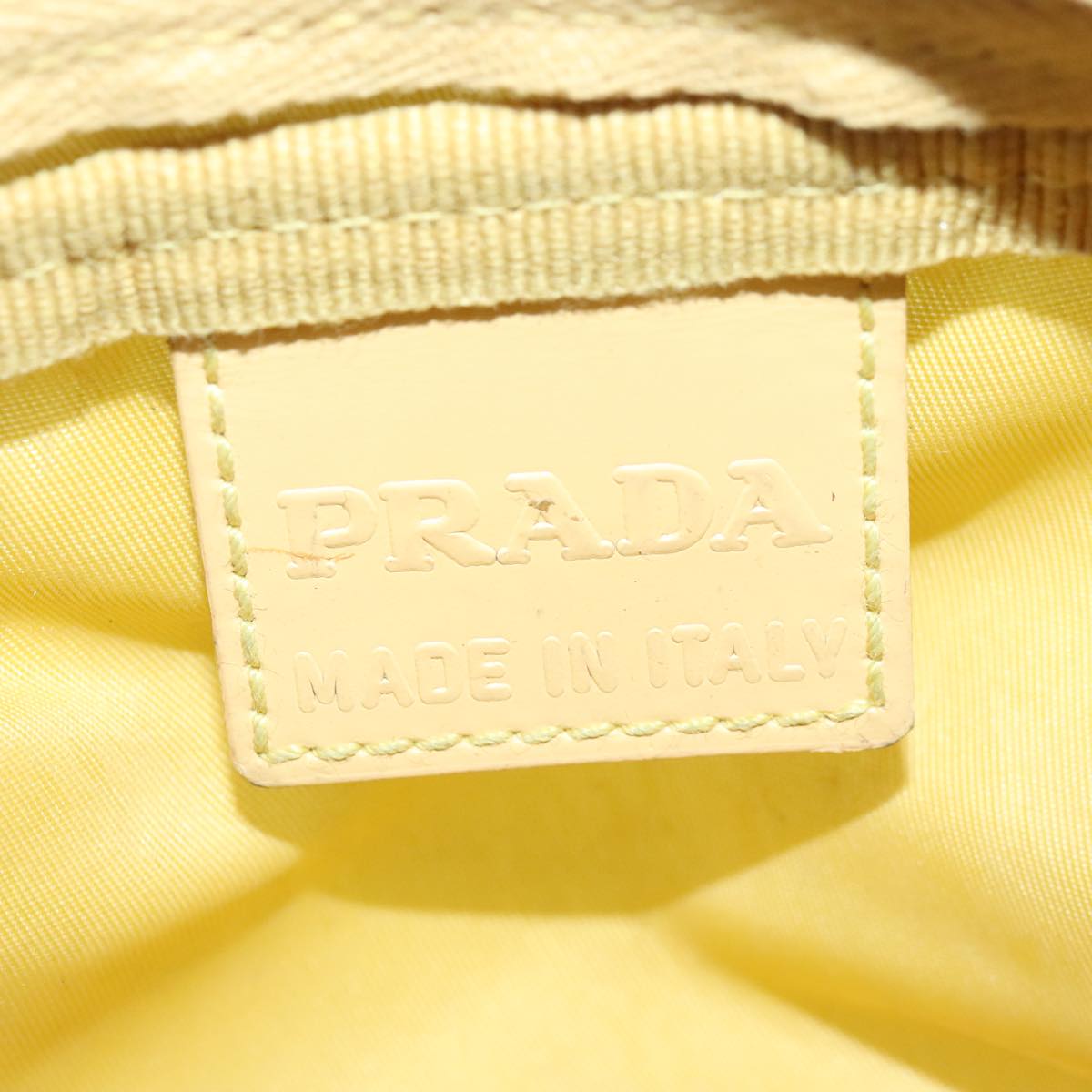 PRADA Pouch Nylon Yellow Auth ar13016