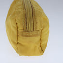PRADA Pouch Nylon Yellow Auth ar13016-4