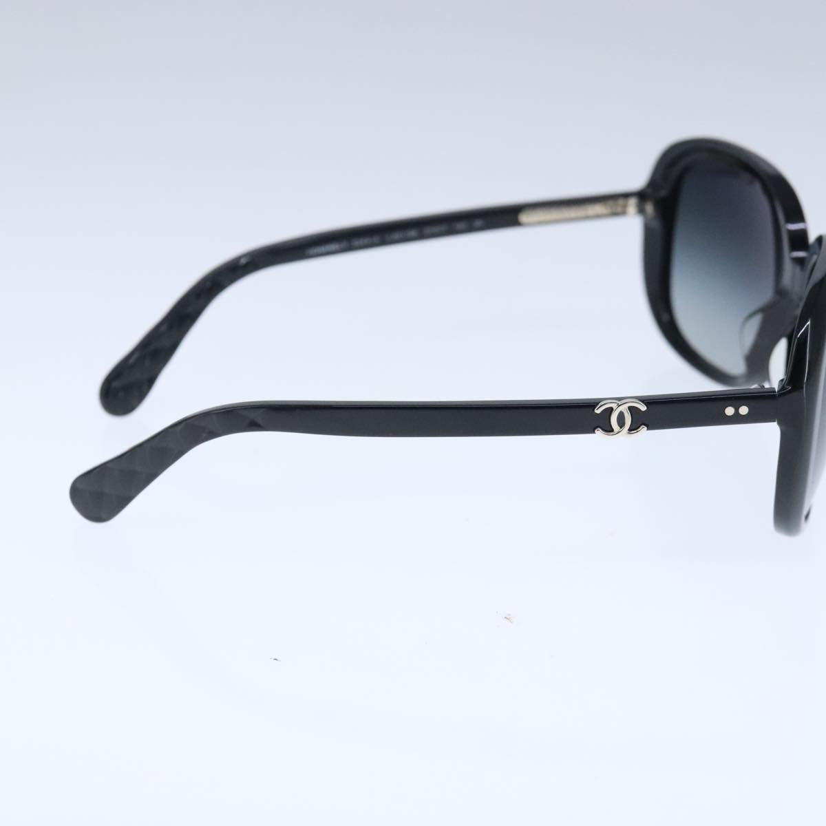 CHANEL Sunglasses plastic Black CC Auth ar13027