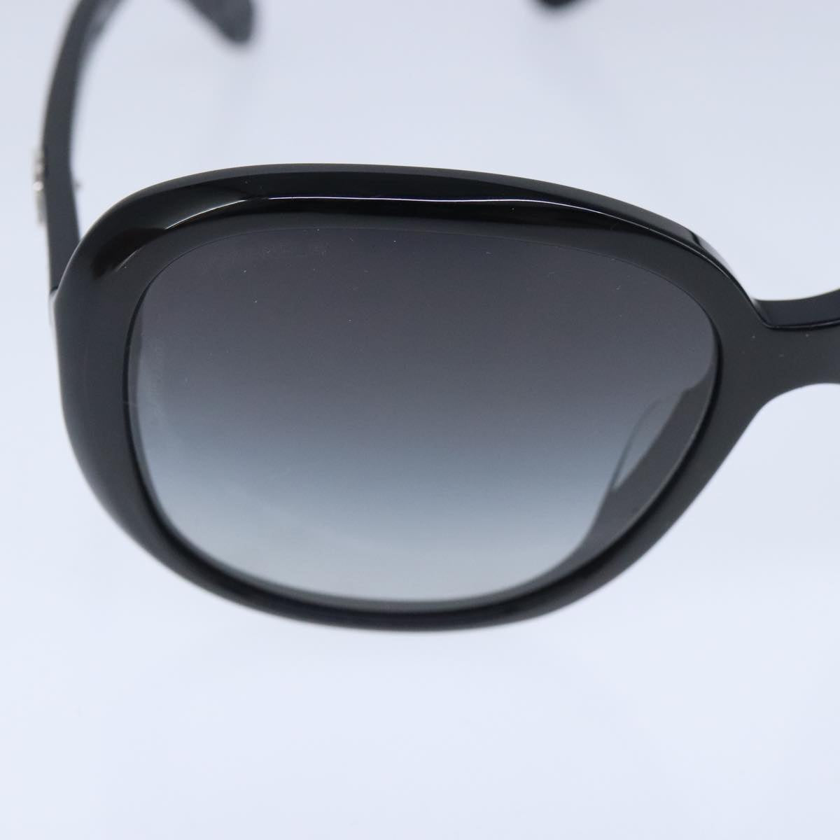 CHANEL Sunglasses plastic Black CC Auth ar13027