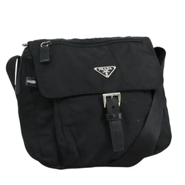 PRADA Shoulder Bag Nylon Black Auth ar13035