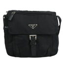 PRADA Shoulder Bag Nylon Black Auth ar13035-13