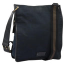 GUCCI Sherry Line Shoulder Bag Canvas Black Brown Auth ar13040-1