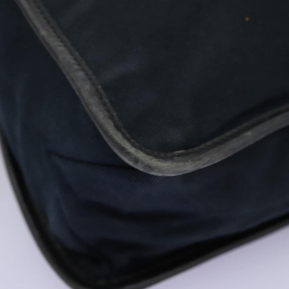 GUCCI Sherry Line Shoulder Bag Canvas Black Brown Auth ar13040