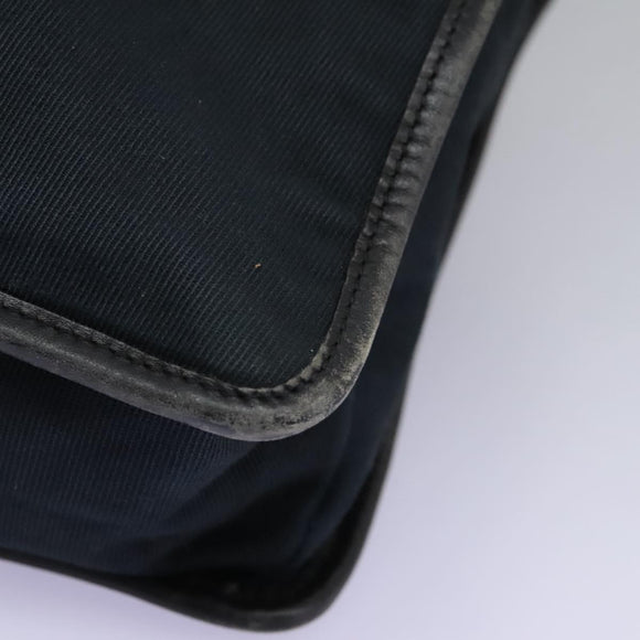 GUCCI Sherry Line Shoulder Bag Canvas Black Brown Auth ar13040