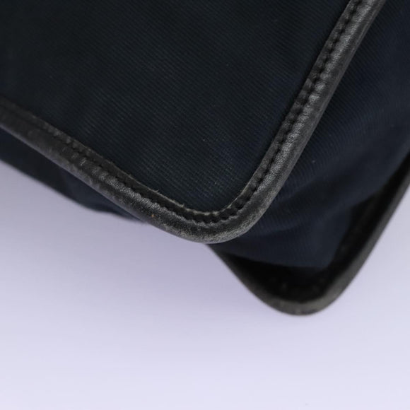 GUCCI Sherry Line Shoulder Bag Canvas Black Brown Auth ar13040