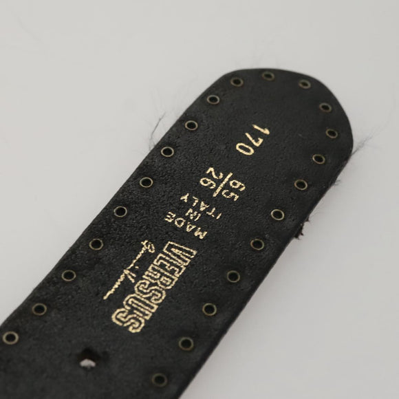 Gianni Versace Belt Leather 29.9"" Black Auth ar13083