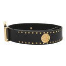 Gianni Versace Belt Leather 29.9"" Black Auth ar13083-3