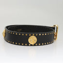 Gianni Versace Belt Leather 29.9"" Black Auth ar13083-5