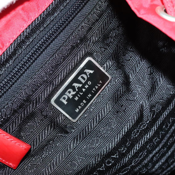 PRADA Backpack Nylon Red Auth ar13087