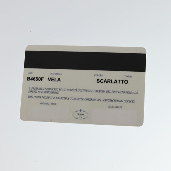 PRADA Backpack Nylon Red Auth ar13087