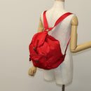PRADA Backpack Nylon Red Auth ar13087-28