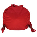 PRADA Backpack Nylon Red Auth ar13087-2