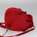 PRADA Backpack Nylon Red Auth ar13087-3
