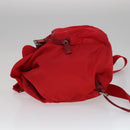 PRADA Backpack Nylon Red Auth ar13087-5