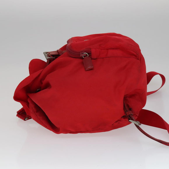 PRADA Backpack Nylon Red Auth ar13087