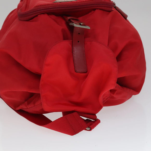 PRADA Backpack Nylon Red Auth ar13087