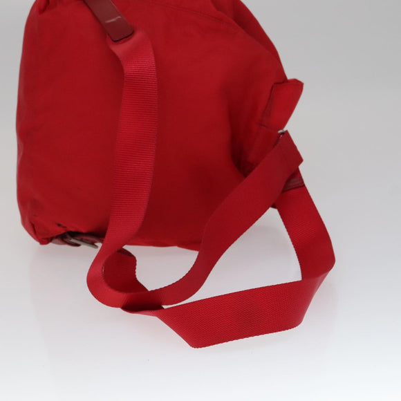PRADA Backpack Nylon Red Auth ar13087