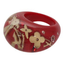 LOUIS VUITTON Uncle John Burgh Ring plastic Red LV Auth ar13102-1