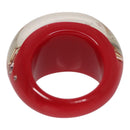 LOUIS VUITTON Uncle John Burgh Ring plastic Red LV Auth ar13102-3