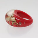 LOUIS VUITTON Uncle John Burgh Ring plastic Red LV Auth ar13102-4