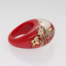 LOUIS VUITTON Uncle John Burgh Ring plastic Red LV Auth ar13102-5