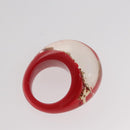 LOUIS VUITTON Uncle John Burgh Ring plastic Red LV Auth ar13102-6