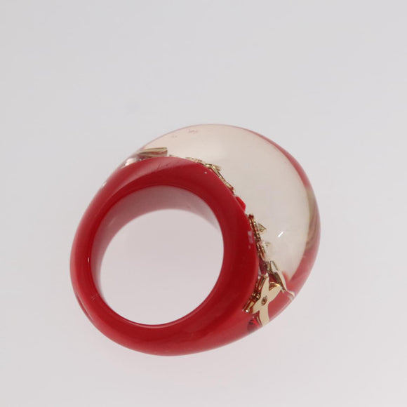 LOUIS VUITTON Uncle John Burgh Ring plastic Red LV Auth ar13102