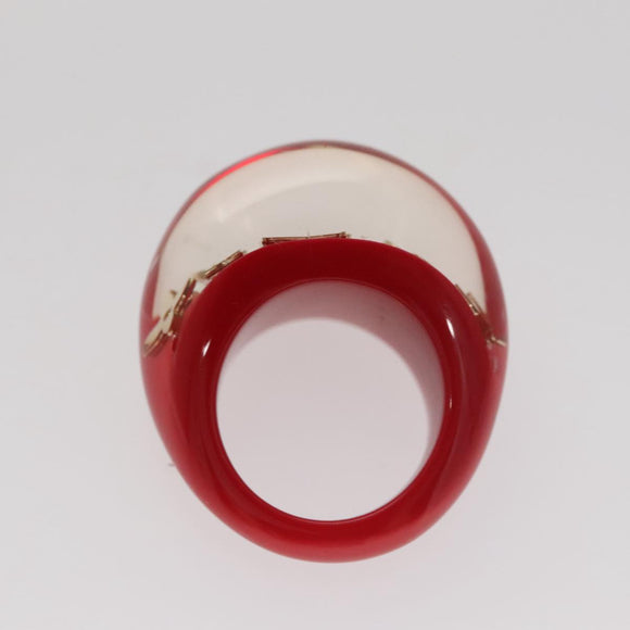LOUIS VUITTON Uncle John Burgh Ring plastic Red LV Auth ar13102